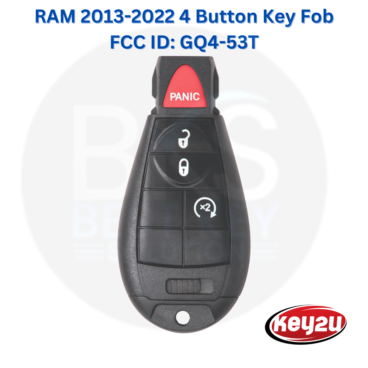 RAM 2013-2022 Fobix Remote Key Fob FCC ID: GQ4-53T 4-Button with Remote Start 433 MHz