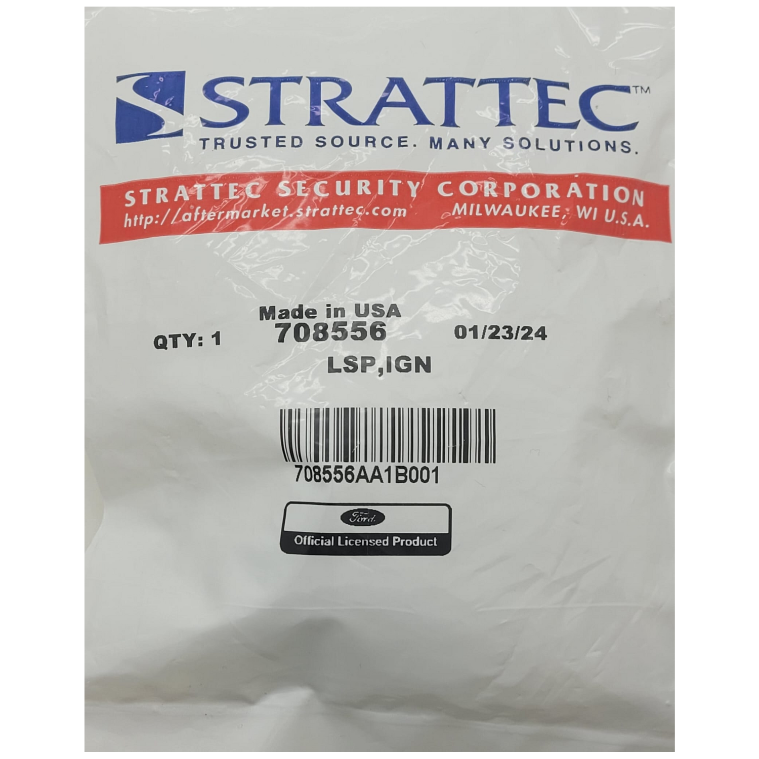 Strattec Part Number: 708556 | Uncoded 8-Cut Ignition Lock Service Pack for Ford Models (2005-2019)