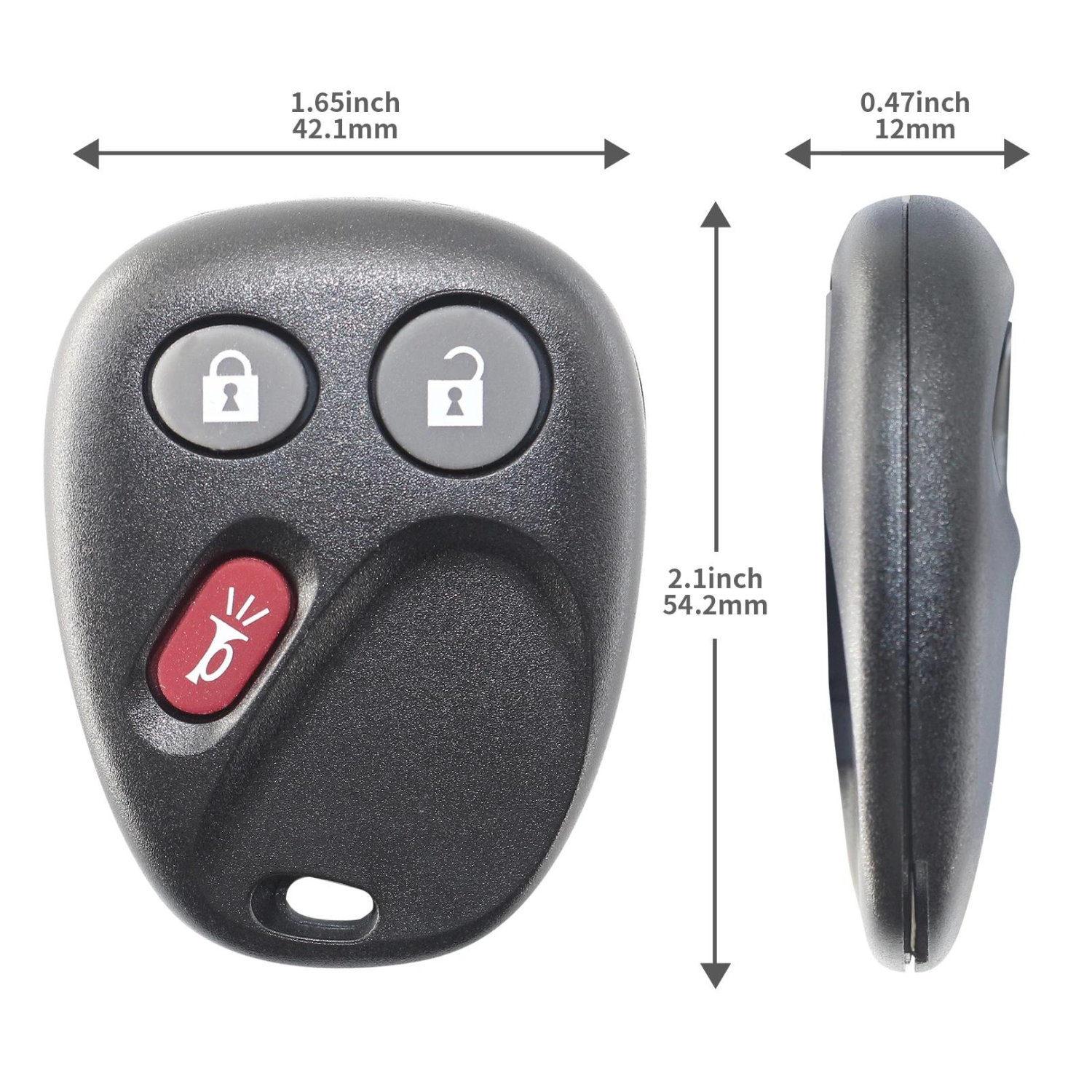 Chevrolet, GM, GMC 2003-2007 Keyless Entry Remote Key Fob FCC ID: LHJ011  - 315 MHz (KEY2U)