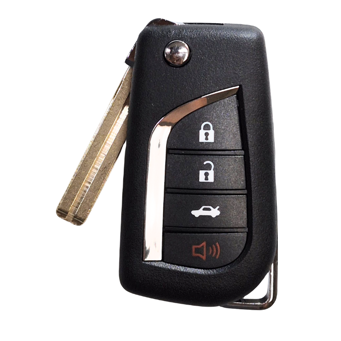 Toyota Camry Corolla 4 Buttons Flip Key FCC ID: HYQ12BFB, P/N: 89070-06790 and 315 MHz. Grade A Aftermarket