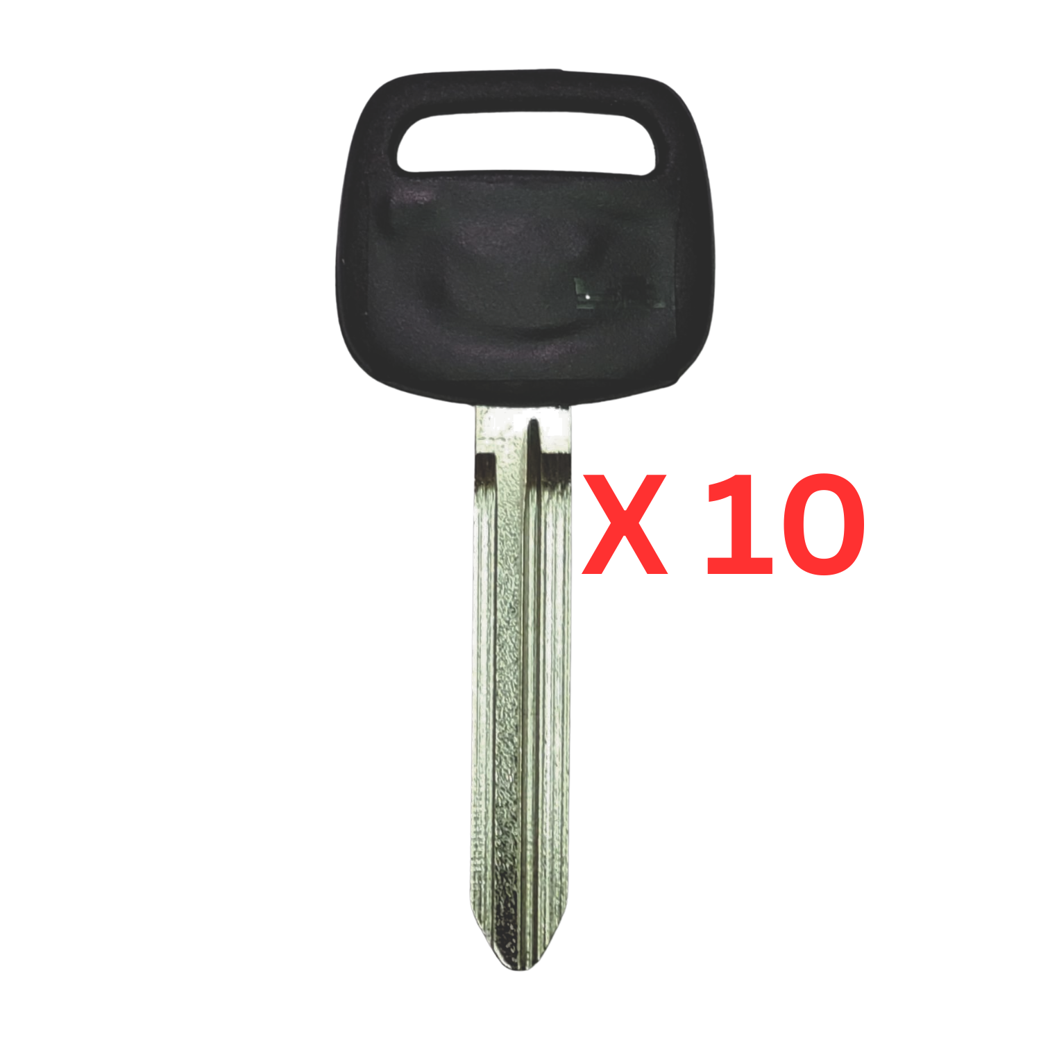 KEY BLANK TR47 TOY43 FOR TOYOTA NO CHIP WITH LOGO FOR 8-CUT AND 10-CUT. (Pack of 10)