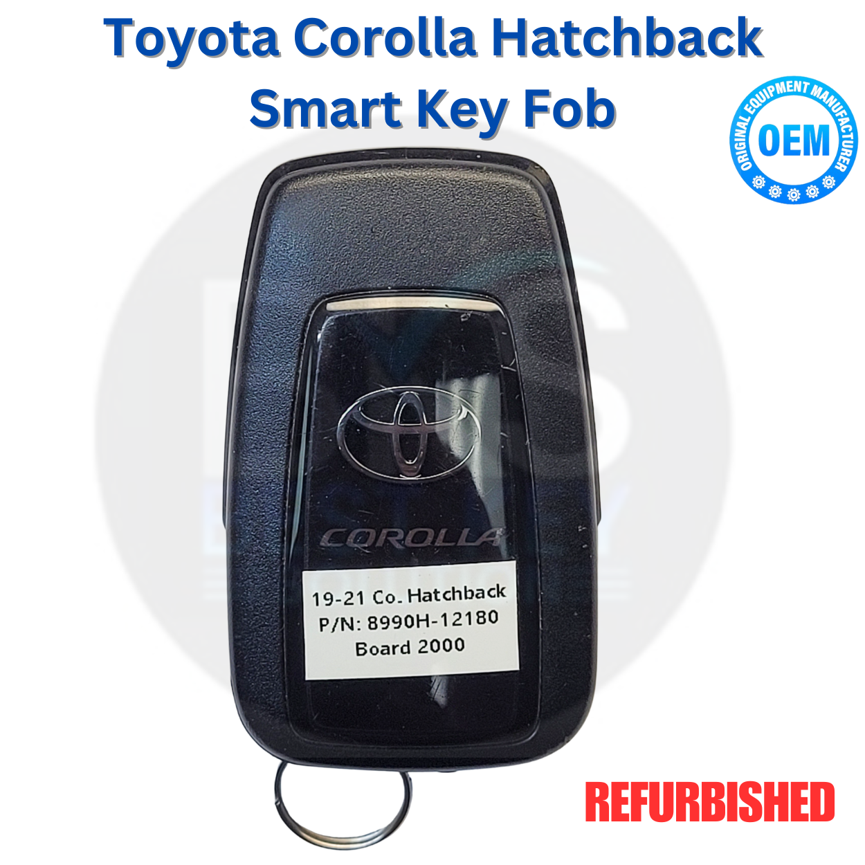 Toyota Corolla Hatchback 2019-2022 3-Button Smart Key Fob HYQ14FBN, Board 2000, P/N 8990H-12180