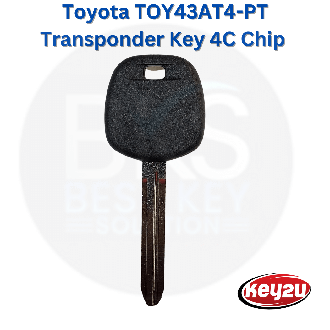 Toyota 4C Chip Transponder Key Blank TOY43AT4 PT