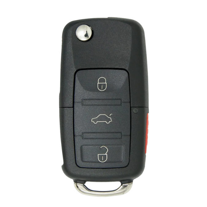 Flip Remote Key Shell for Volkswagen with FCC ID: NBG010180T P/N: 5K0837202AE, 5K0837202AK(key2u).