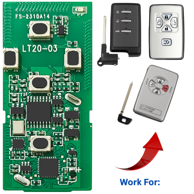 Lonsdor LT20-03 Universal Smart Remote PCB Compatible with Subaru and Toyota Smart Key Fob