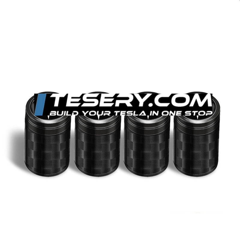 Carbon Fibre Car Wheel Tire Valve Stem Cap For Tesla Model3/Y/X/S(4pcs)
