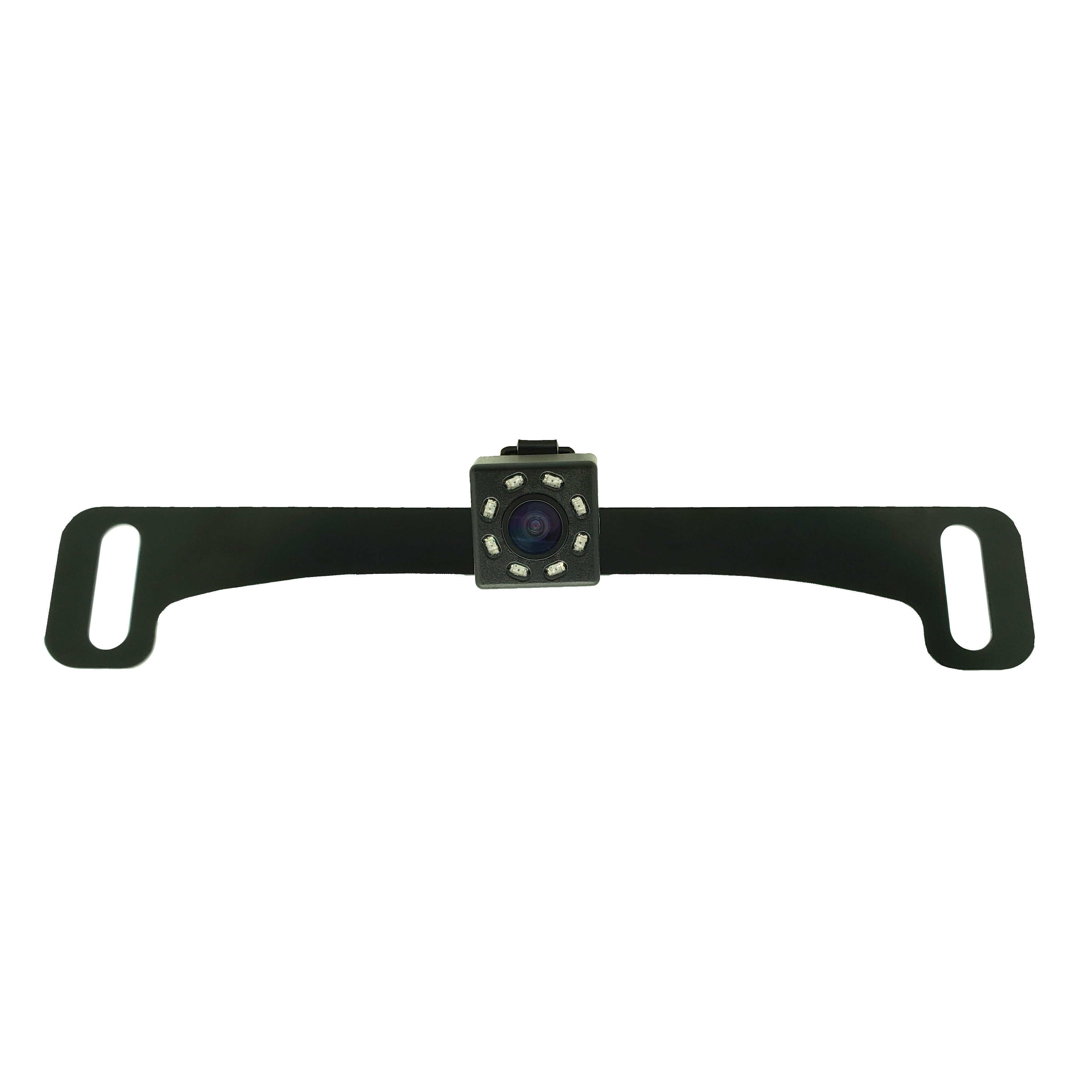 Master Tailgaters Small License Plate Frame Backup or Front Camera with 8 IR LED Night Vision, IP68 Waterproof, and 170° Wide Angle Camera