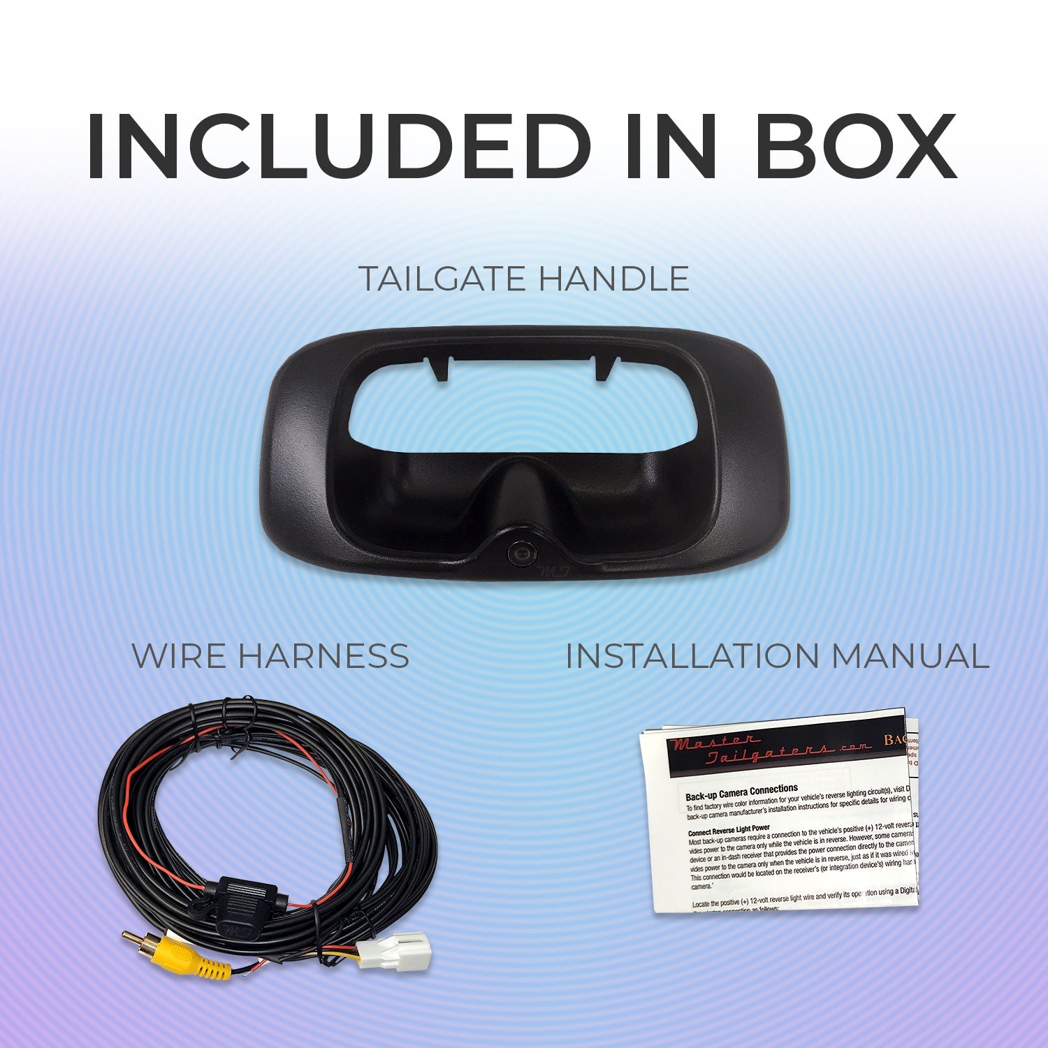 Chevrolet Silverado/GMC Sierra (1999-2006) Black Replacement Tailgate Bezel with Backup Camera