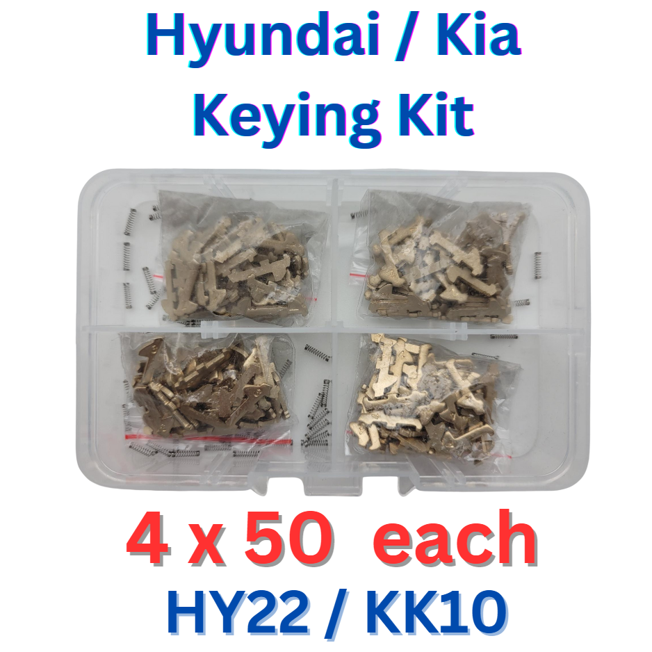 Hyundai / Kia Lock Repair Keying Kit For Door and Ignition Lock - Lot of 200Pcs. for HY22 / KK10 Key Blade.