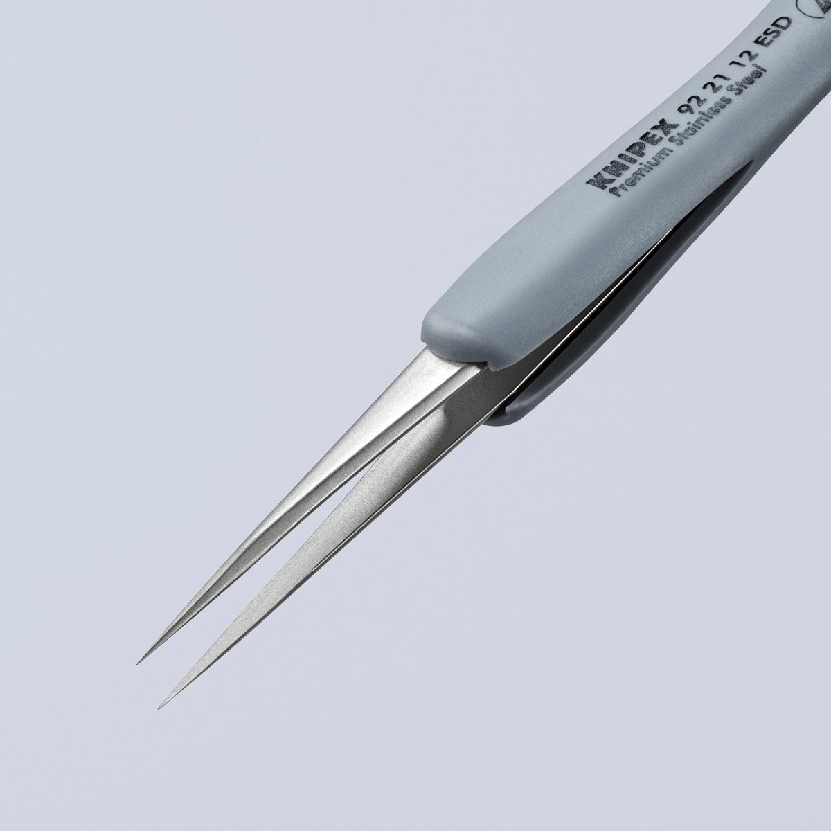 Knipex Stainless Needle Point Tips Precision Tweezers ESD 3 1/2