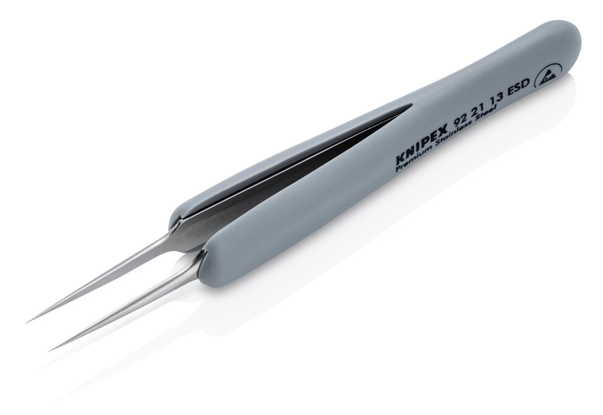 Knipex Stainless Needle Point Tips Precision Tweezers ESD 3 3/4