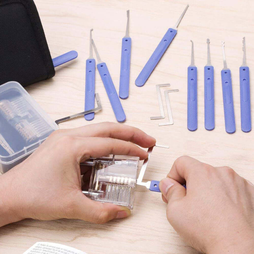Lock Pick Set - Ideal for Beginners: Lock Picks by LOKKO, Practice Locks, Covert Kit + How-to Guide