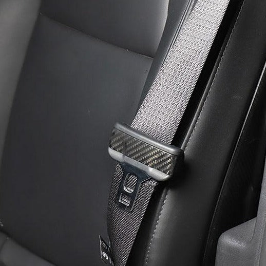 Model 3 / Y Seat Belt Buckle Cover Trim - Carbon Fiber Interior Mods(2pcs)