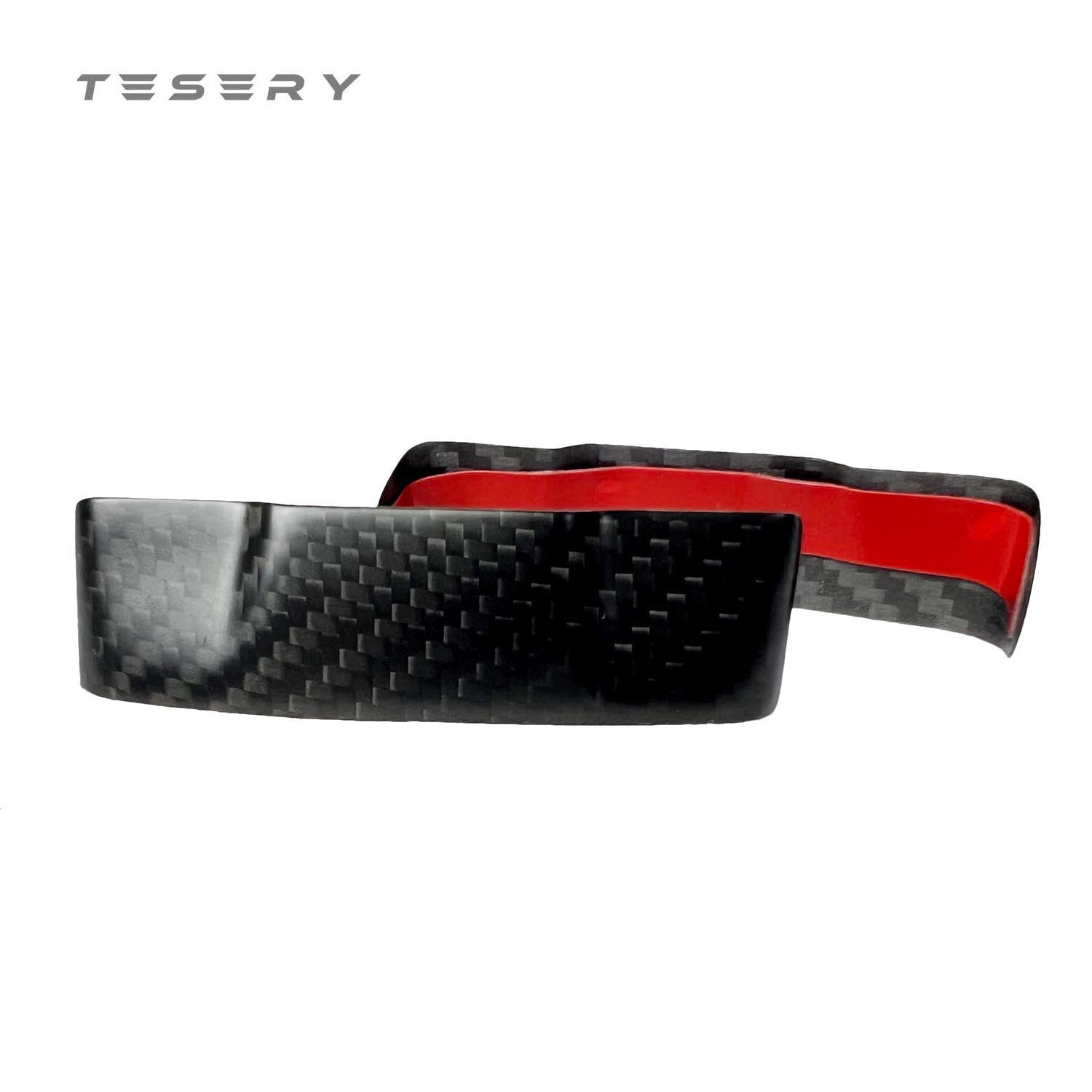 Model 3 / Y Seat Belt Buckle Cover Trim - Carbon Fiber Interior Mods(2pcs)