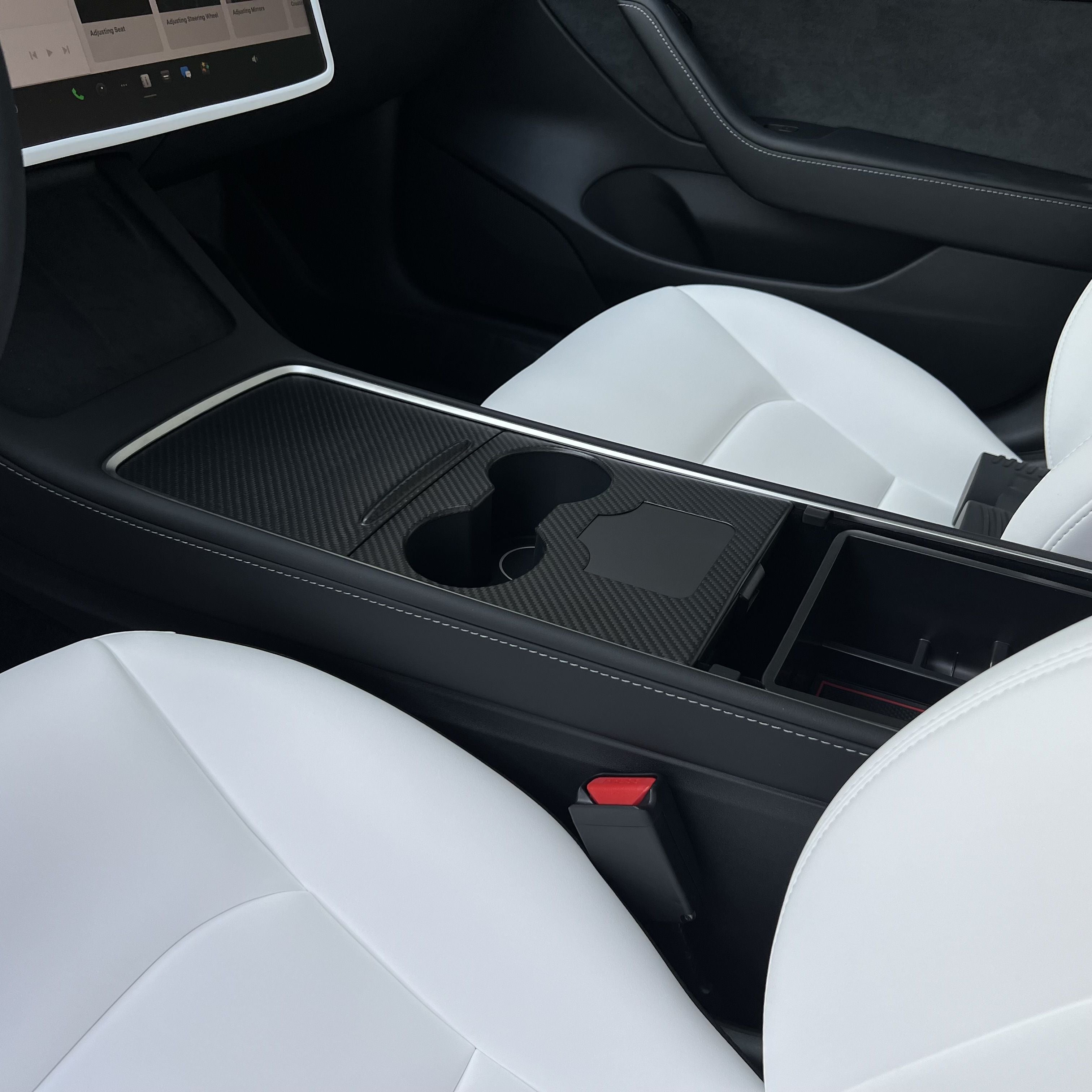 Tesla Model 3 / Y Center Console Wrap Cover (Gen. 1 & 2 & 3) - Carbon Fiber Interior Mods