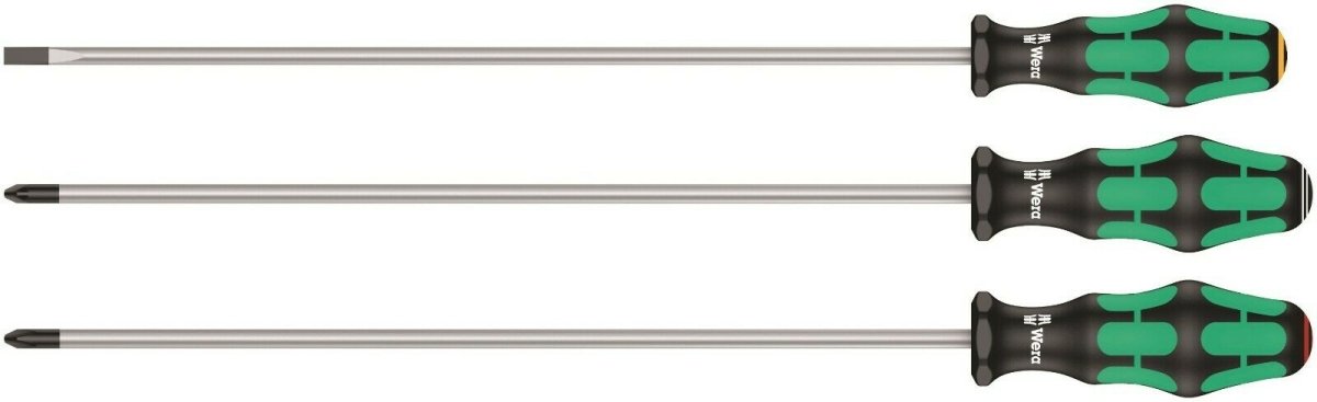 Wera 335/350/355/3 Kraftform Plus Screwdriver Set 300 mm Long 05347735002