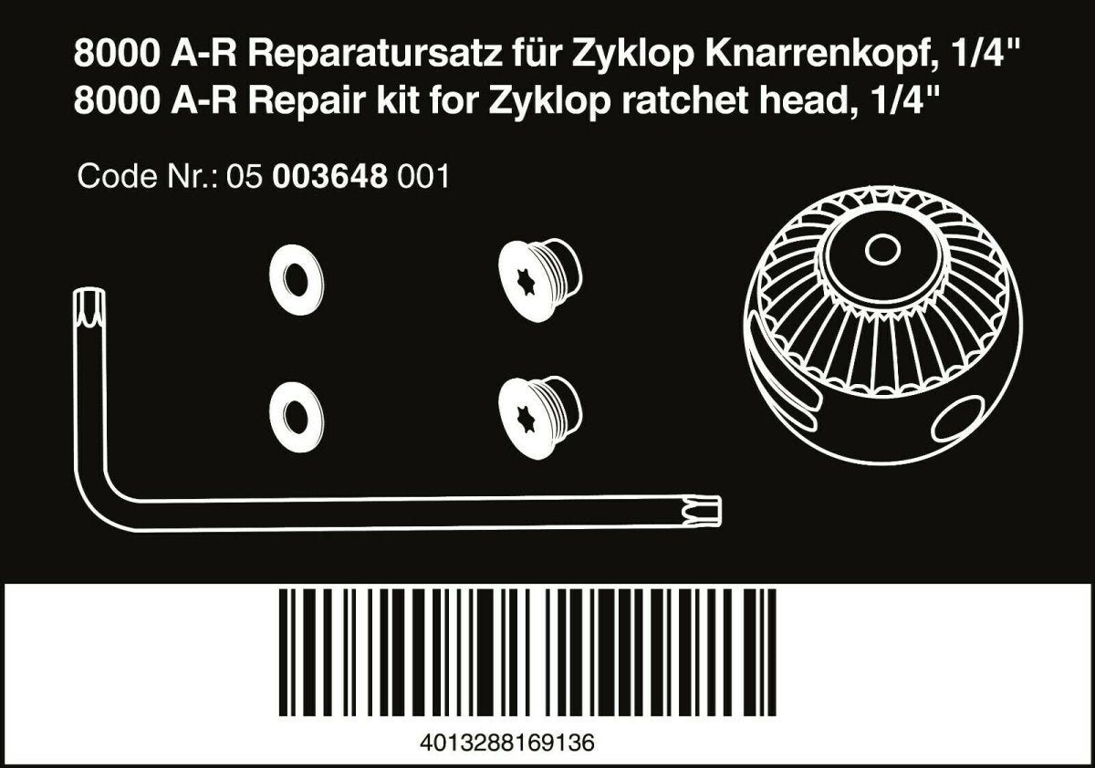 Wera 8000 A-R Zyklop Socket Wrench Repair Kit 1/4