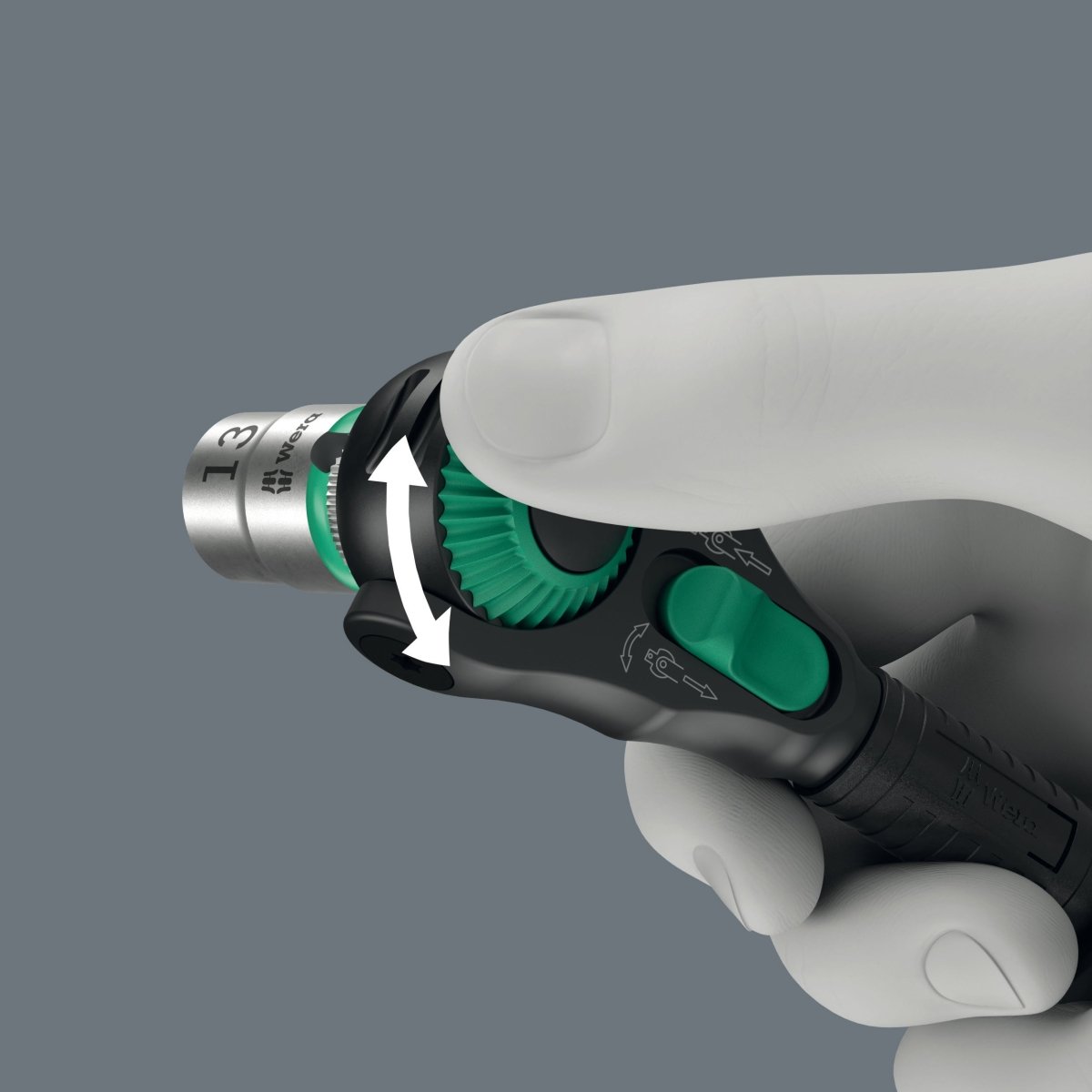 Wera 8000 B Black Edition Zyklop Speed Ratchet Wrench 3/8
