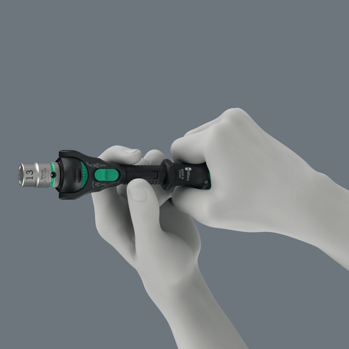 Wera 8000 B Black Edition Zyklop Speed Ratchet Wrench 3/8
