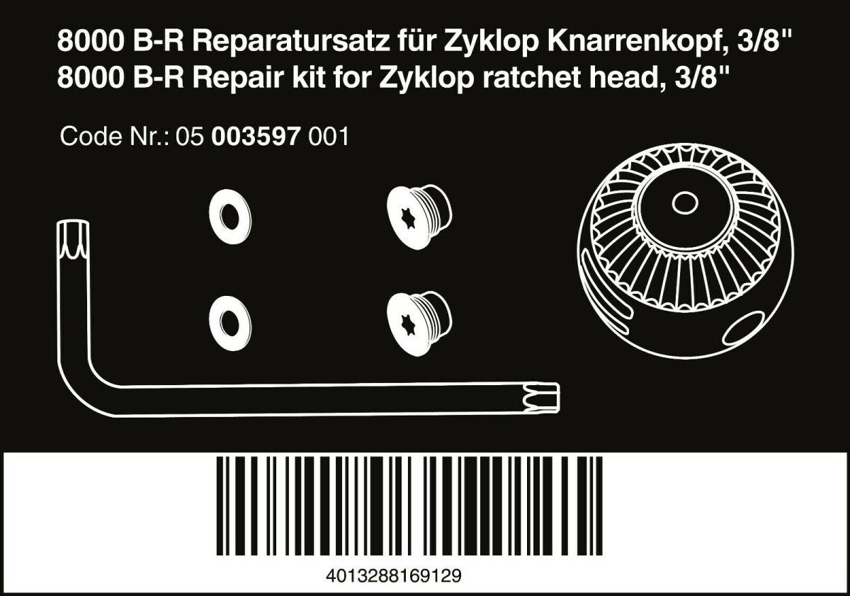 Wera 8000 B-R Zyklop Socket Wrench Repair Kit 3/8
