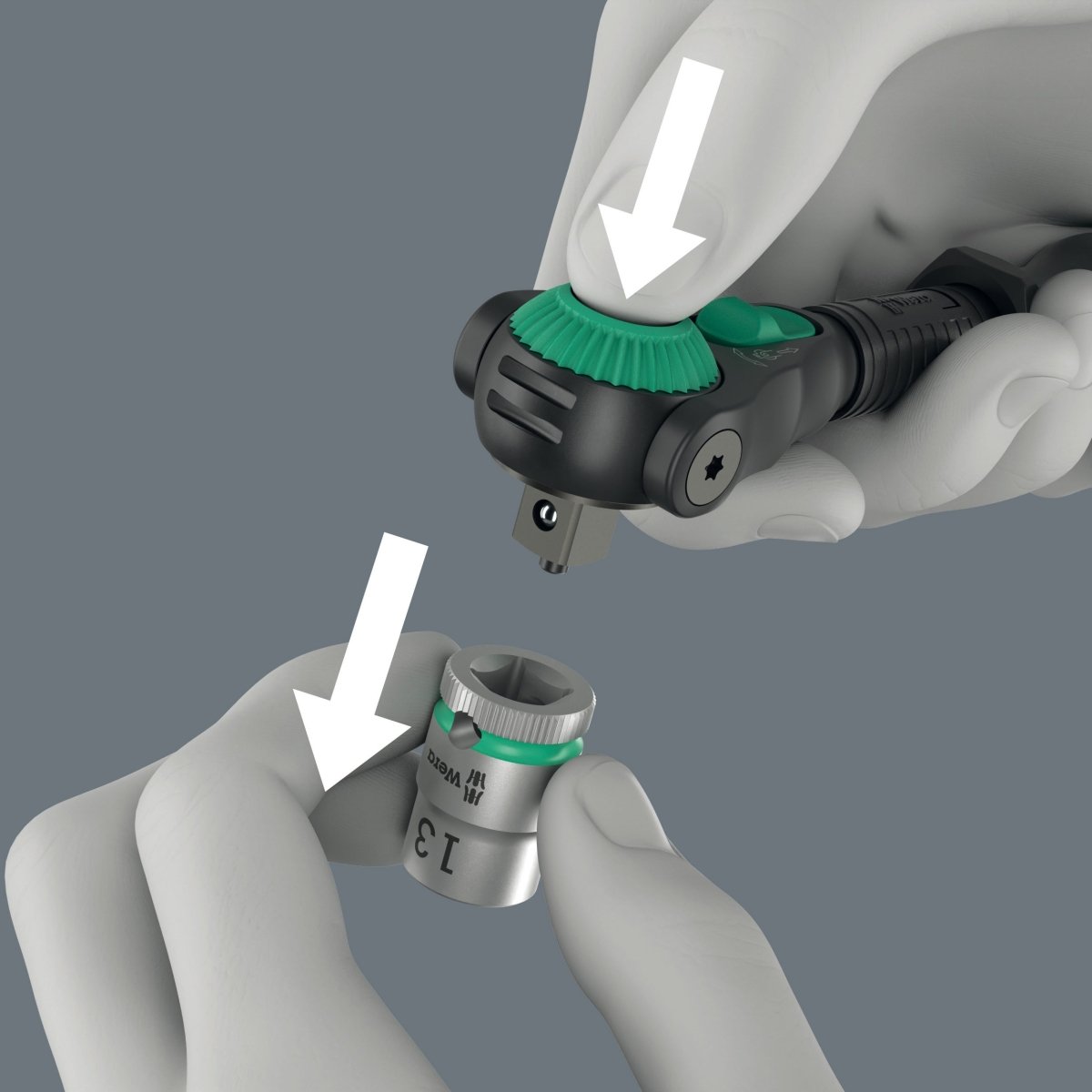 Wera 8000 C Black Edition Zyklop Speed Ratchet Wrench 1/2