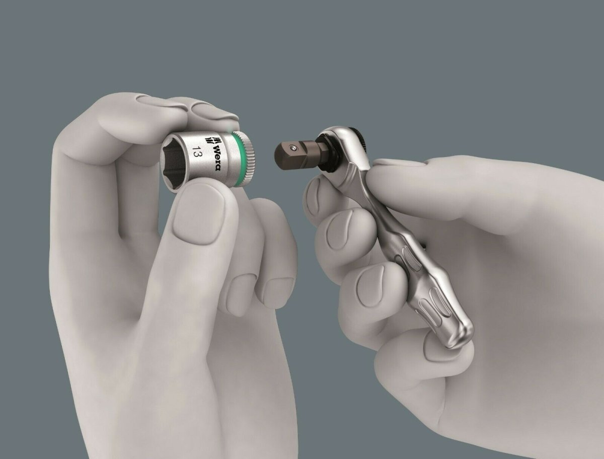 Wera 8001 A Zyklop Mini 1 Bit Ratchet Socket Wrench 1/4