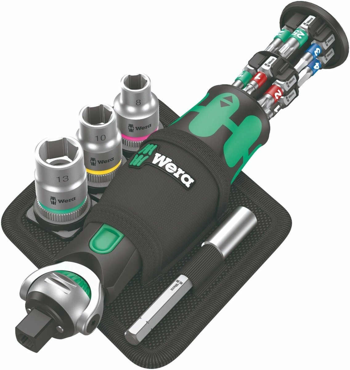 Wera 8009 Zyklop Pocket Set 2 Socket Wrench Set 3/8