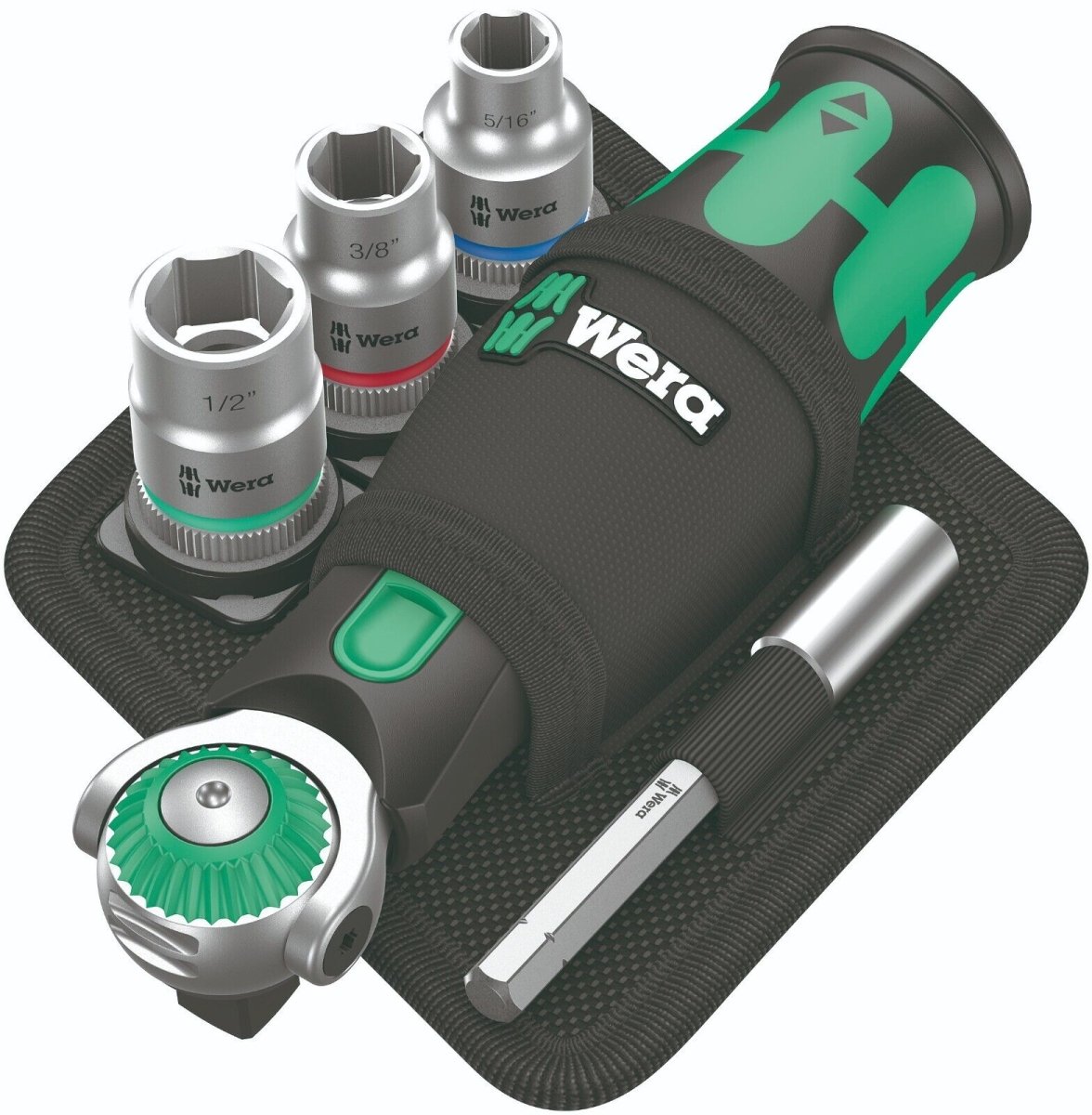 Wera 8009 Zyklop Pocket Set 2 Socket Wrench Set 3/8