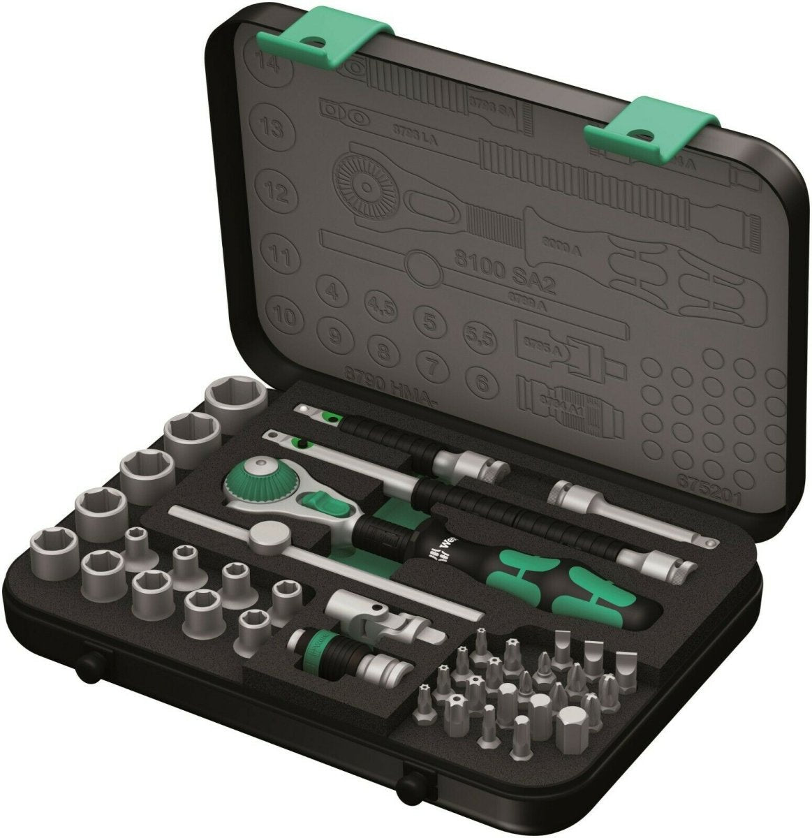 Wera 8100 SA 2 Zyklop Socket Wrench Set 1/4