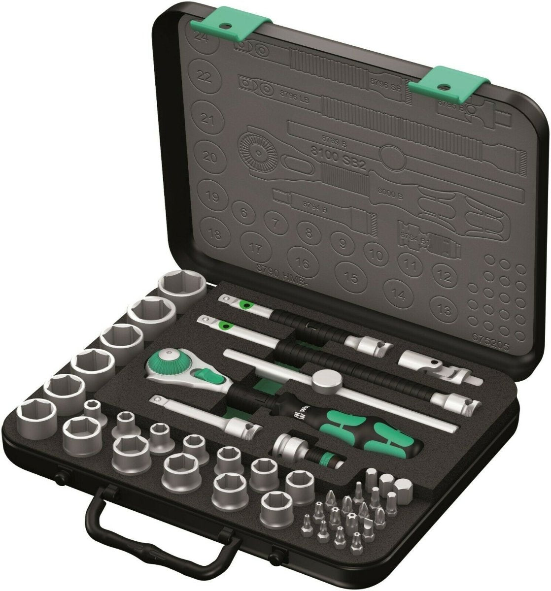 Wera 8100 SB 2 Zyklop Socket Wrench Set 3/8