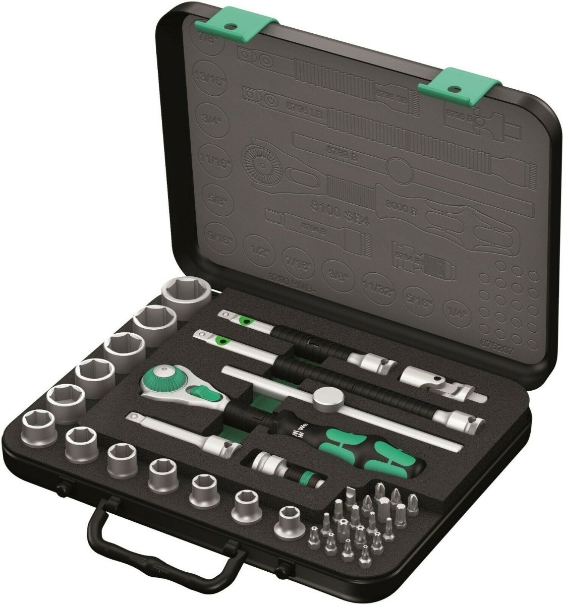 Wera 8100 SB 4 Zyklop Socket Wrench Set 3/8