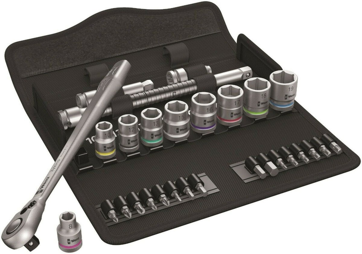 Wera 8100 SB 8 Zyklop Metal Switch Ratchet Set 3/8