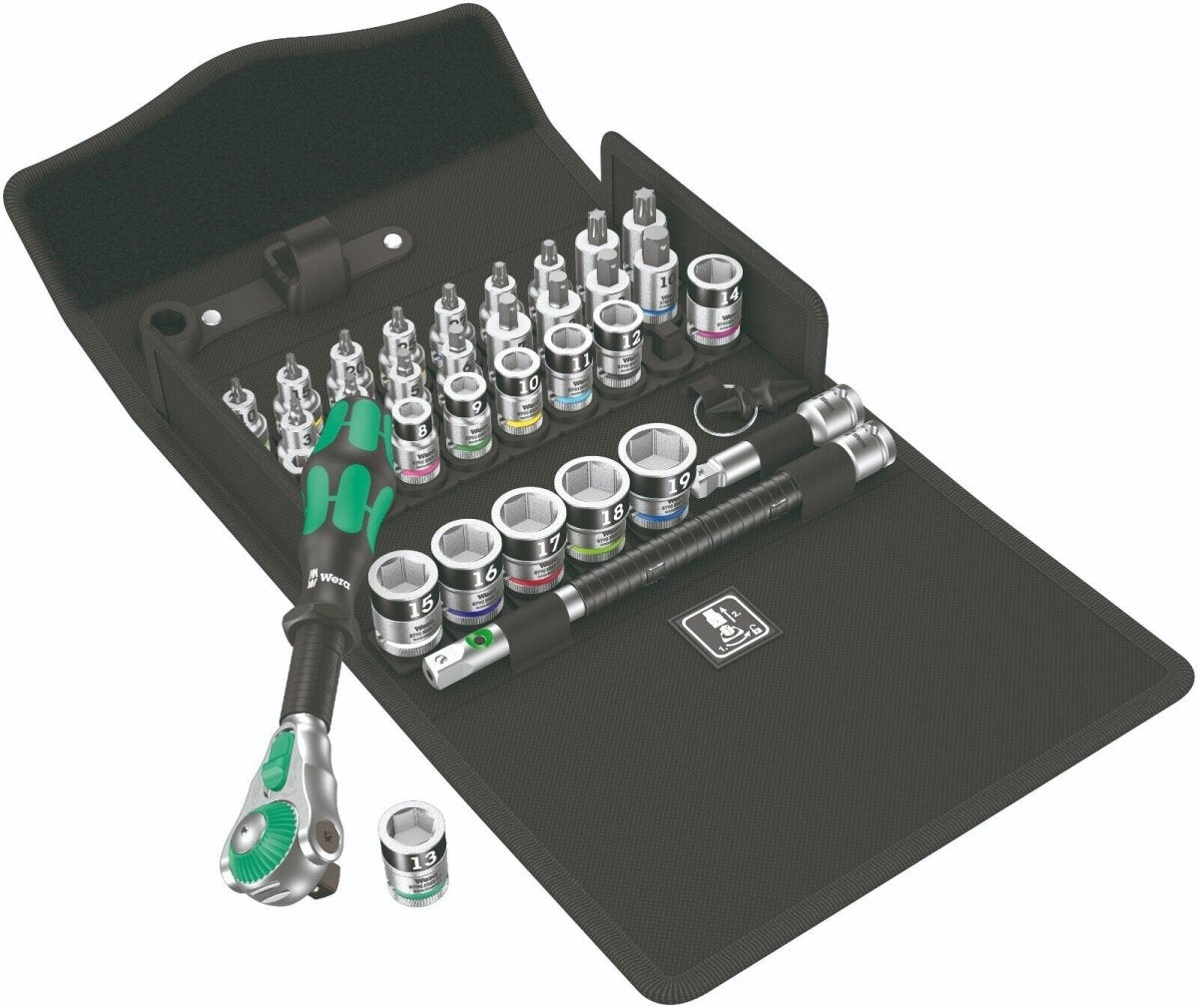 Wera 8100 SB All In Zyklop Speed Ratchet Set HF 3/8