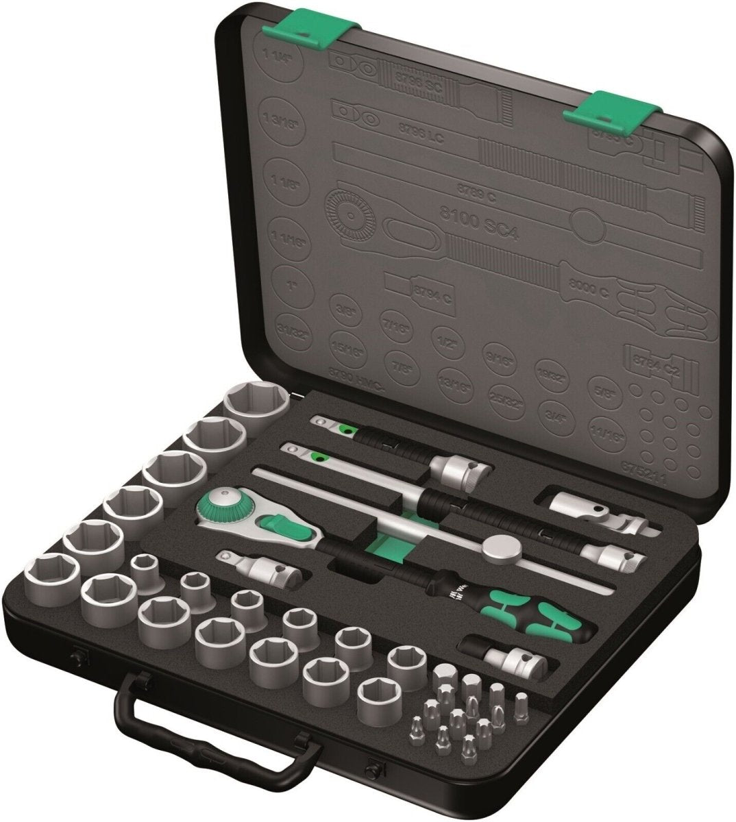 Wera 8100 SC 4 Zyklop Socket Wrench Set 1/2