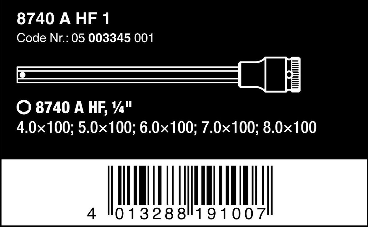 Wera 8740 A HexPlus HF 1 Zyklop Socket Set 1/4