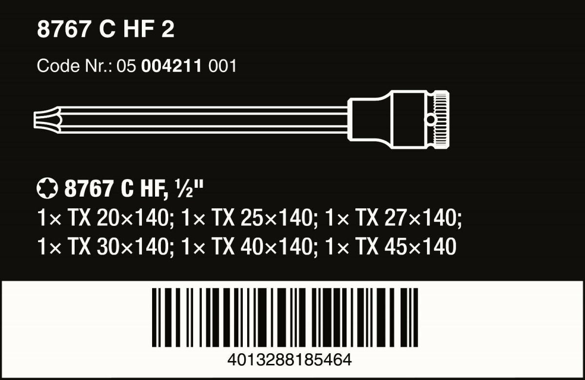 Wera 8767 C TORX® HF 2 Zyklop Socket Set 1/2