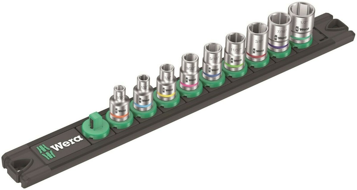 Wera A 1 Zyklop Magnetic Socket Rail Set 1/4