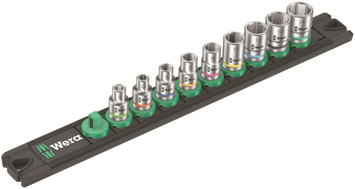 Wera A 4 Zyklop Magnetic Socket Rail Set 1/4