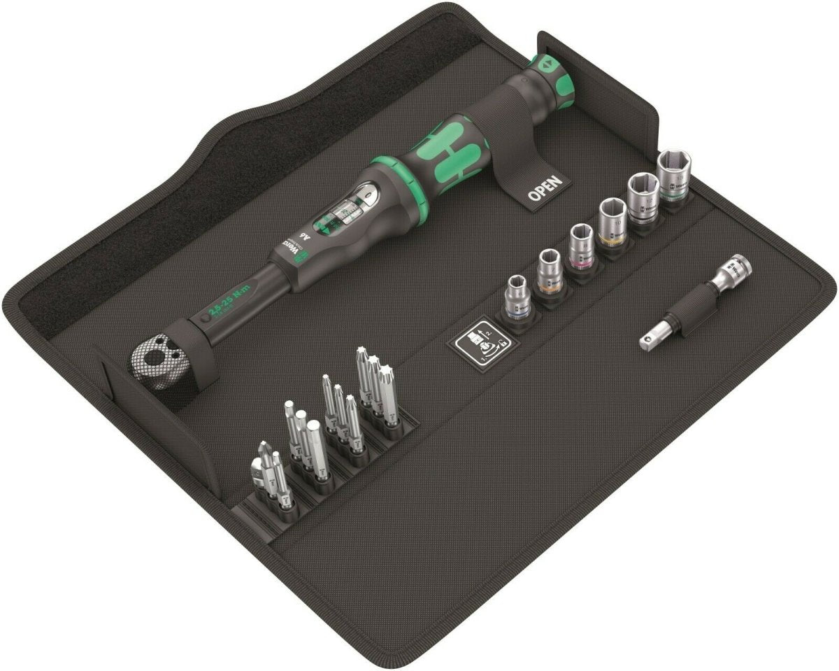 Wera A6 Click-Torque Wrench Set 2.5 to 25 Nm 1/4