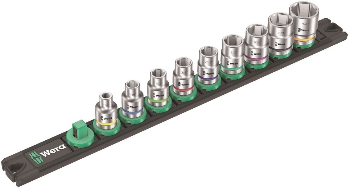 Wera B Zyklop Magnetic Rail Socket Set 3/8
