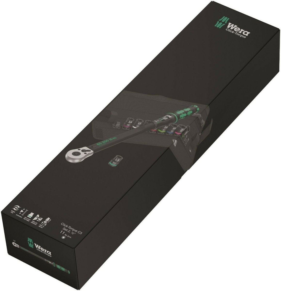Wera C3 Click-Torque Wrench Set 2 For Cement Screws 1/2