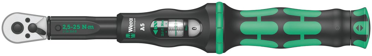 Wera Click-Torque A 5 Torque Wrench 2.5 -25 Nm 1/4