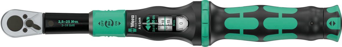 Wera Click-Torque Lock A 6 Torque Wrench 2.5 -25 Nm 1/4