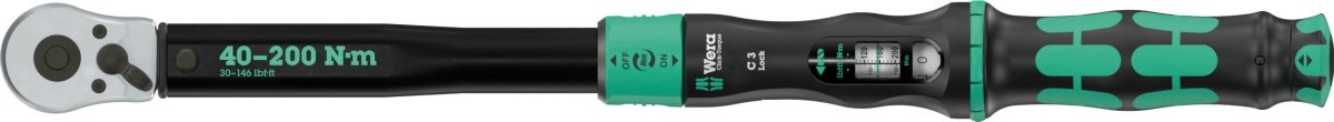 Wera Click-Torque Lock C 3 Torque Wrench 40 - 200 Nm 1/2