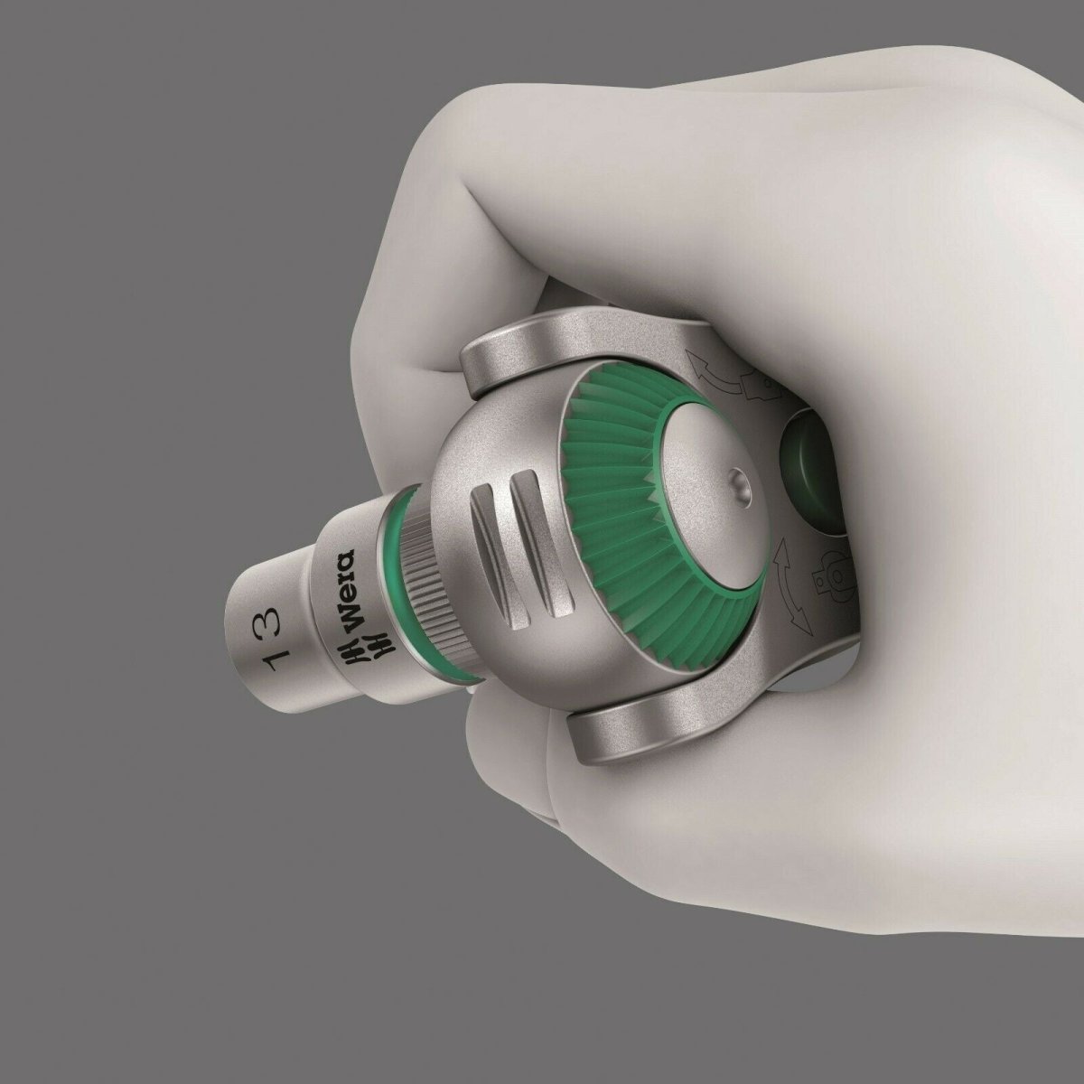 Wera Kraftform Kompakt Zyklop MS1 Metal Speed Socket Wrench Set 1/4