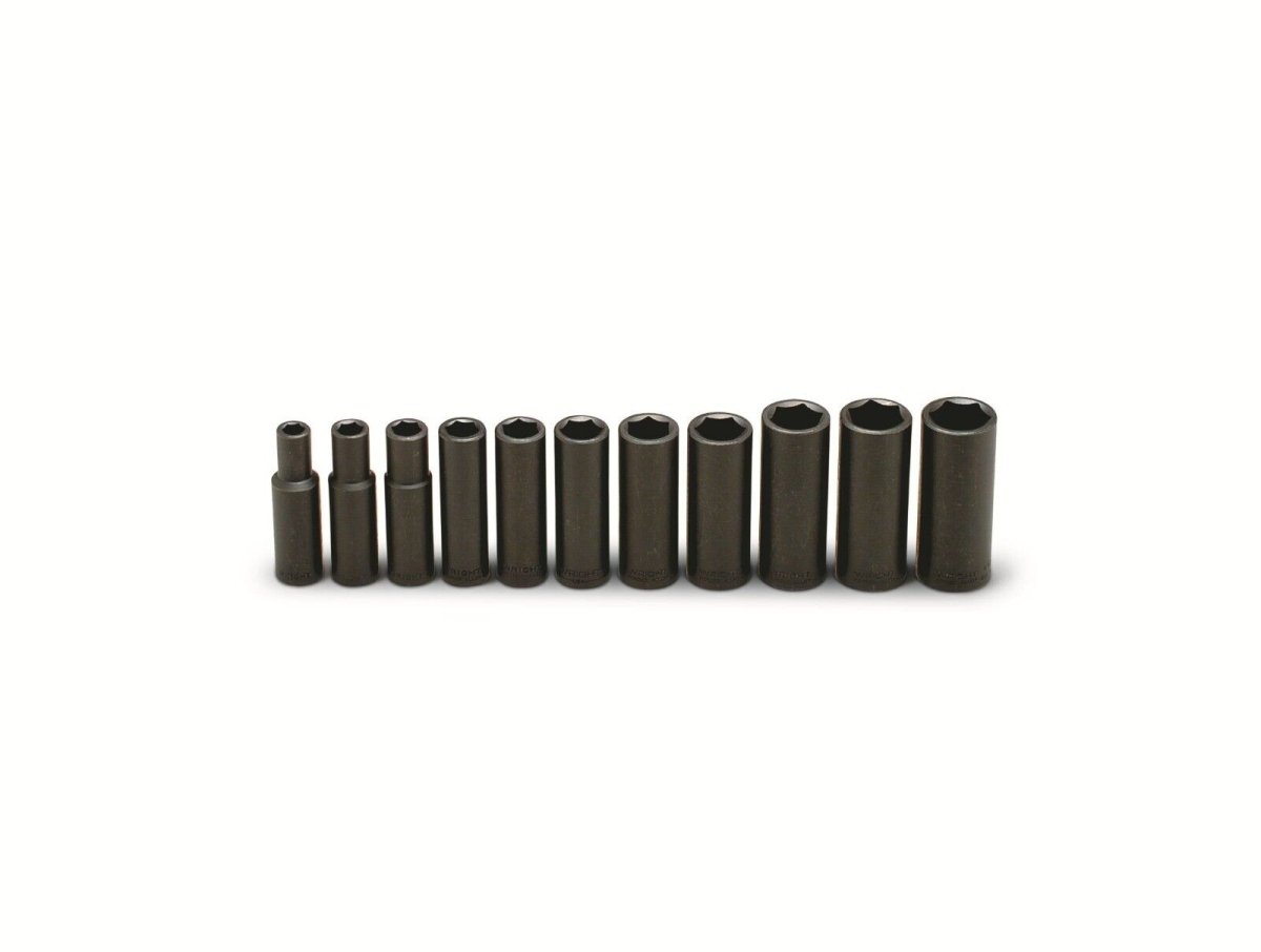 Wright Tool 6 Point Deep Impact Socket Set 11 Piece 1/2