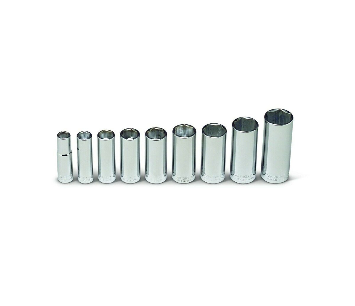 Wright Tool 6 Point Deep Socket Set 9 Piece 3/8