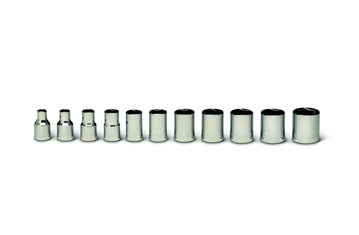 Wright Tool 6 Point Socket Set 11 Piece 1/4