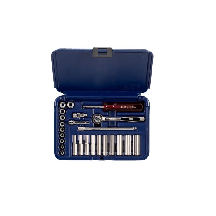 Wright Tool 6 Point Standard & Deep Blow Mold Socket Set 1/4