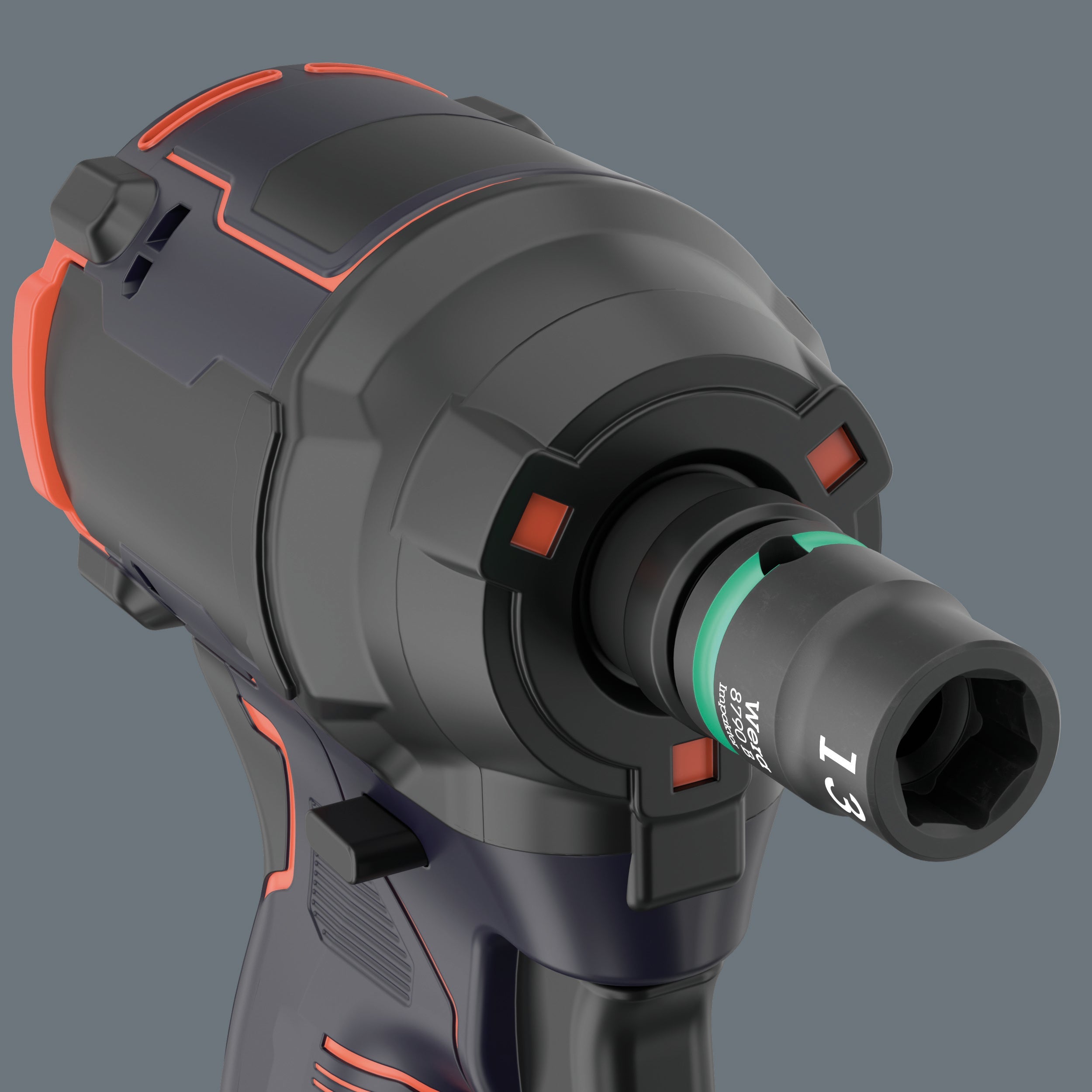 Wera 9607 Magnetic Rail B Impaktor 1 Socket Set 3/8